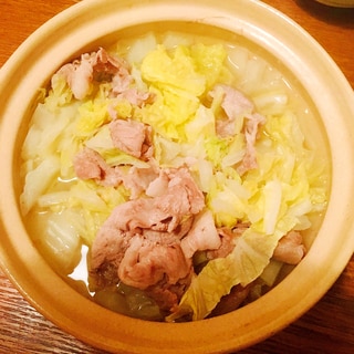 簡単☆白菜と豚肉のシンプル鍋